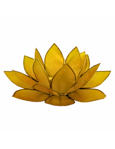 Bougeoir Fleur de Lotus 3ème Chakra - Chakra du Plexus solaire