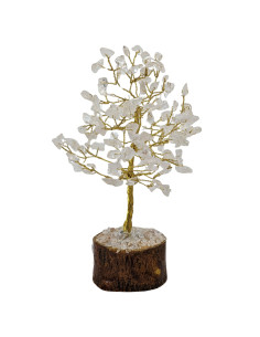 Tree of Happiness 20 cm with Natural Rock Crystal Stone