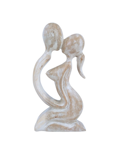 Statuetta abstract Coppia Sensuale h20cm legno massello intagliato a mano