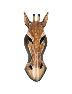 Mask giraffe wood h30cm decor ethnic african