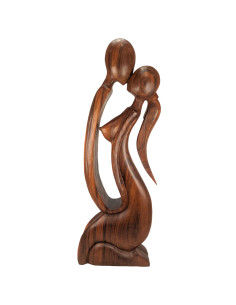 Wooden Statue XXL couple in love. Height 100cm.