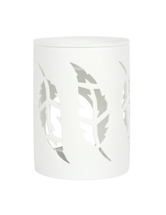 Incense burner "Feathers" in white ceramic