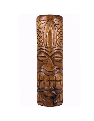 Large Totem Tiki Statue 50cm in Hand Carved Solid Wood