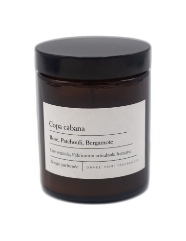 Bougie parfumée naturelle Copa Cabana - Rose, Patchouli & Bergamote