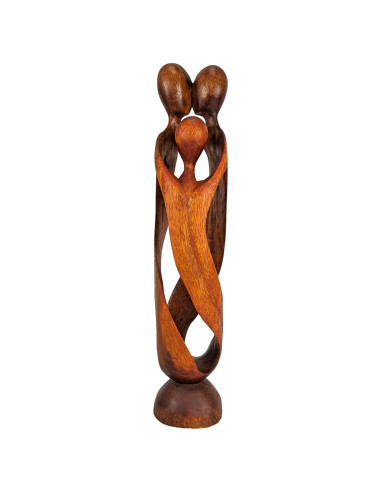 Great statue wood Family H50cm, abstract style african.