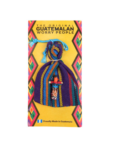 Bambole di calendula guatemalteca in sacchetto di cotone