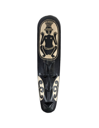 Maschera Africana 50cm in Legno Nero - Modello Zulu