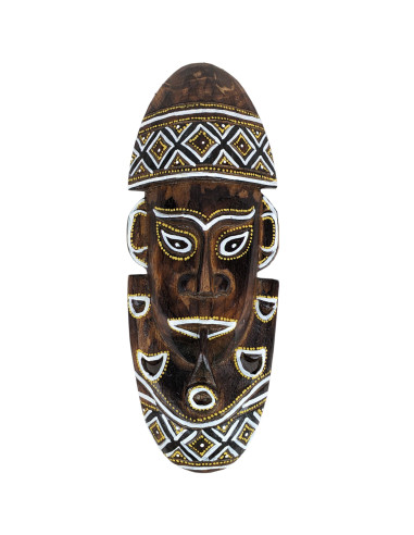 African mask in wood 30cm ground pipe smoker.
