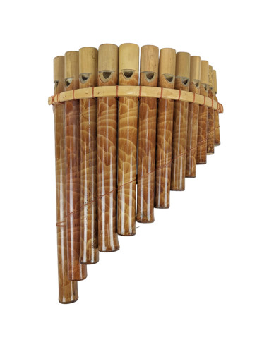 Flûte de Pan en bambou composée de 12 flûtes à bec
