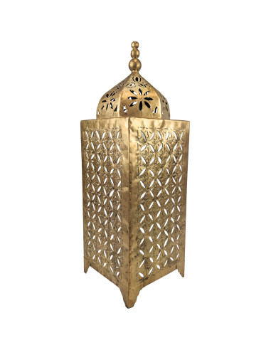 Moroccan lantern 50cm in gold metal
