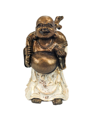 Buddha che ride in resina 20cm - Statua della Felicità e della Prosperità