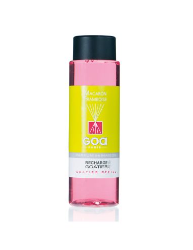 Recharge de parfum Macaron Framboise - Goa 250ml + 1 pack rotin