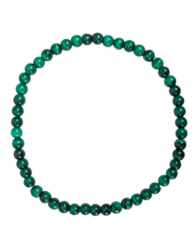 Bracciale in malachite di grado A su bianco