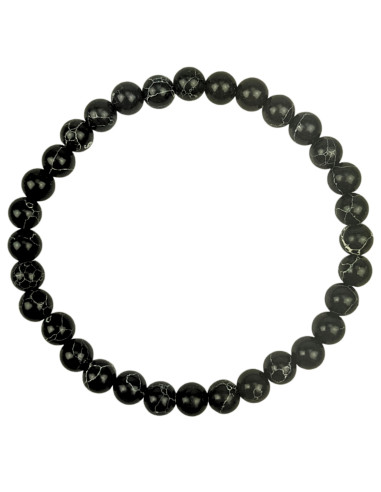 Black Howlite Bracelet - 6mm Balls