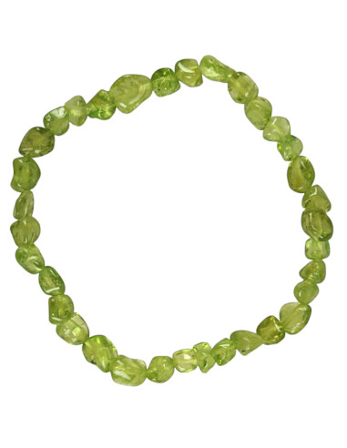 Bracciale al peridoto AAA - Mini pietre burattate