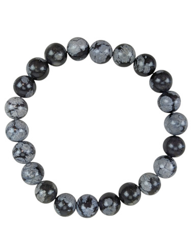 Snow Obsidian Bracelet - 8mm Balls