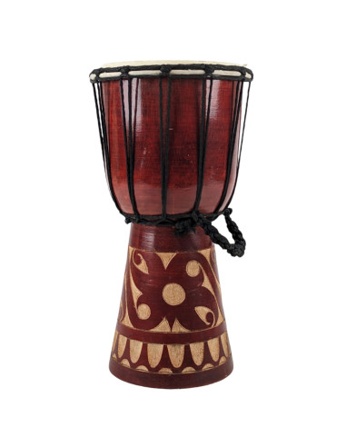 Djembe Engraved Ethnic Motifs 30cm