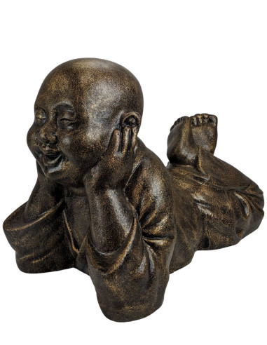 Reclining Monk Resin Statue - Zen Decoration 50 cm