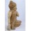Sitting Buddha Statue h30cm - solid Wood plain carved by hand.