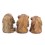 The 3 wise monkeys XL. Statues solid wood H20cm