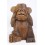 Le 3 scimmie sagge XL. Statue in legno massello H20cm