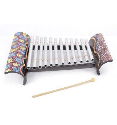 Xylophone en Bambou Motif Multicolore - Fabrication artisanale